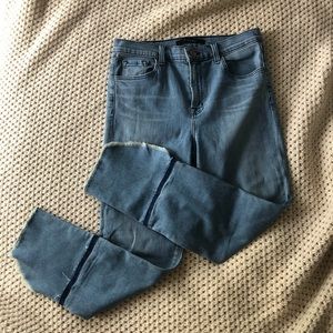 J Brand High Rise Skinny Cropped Leg Blue Jeans